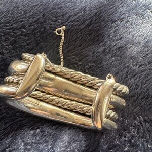 David Yurman Gold-Tone Multi-Strand Cable Bracelet